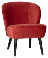 Woood Sara Lounge Chair - Raspberry Velor