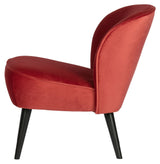 Woood Sara Lounge Chair - Raspberry Velor