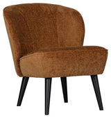 Woood Sara Lounge Chair, Velor w. strukturkognac