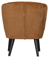 Woood Sara Lounge Chair, Velor w. strukturkognac