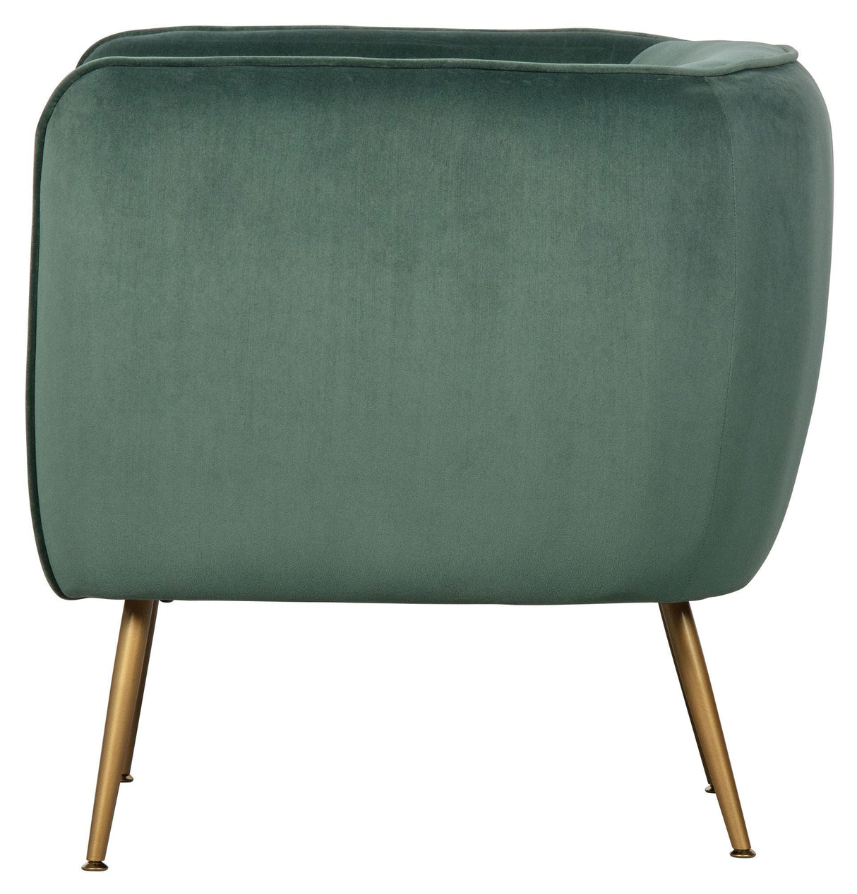 Woood Scout Lounge Chair - Green Velor