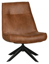 Woood Skyler fåtölj w. Swivel Foot - Cognac Leatherette