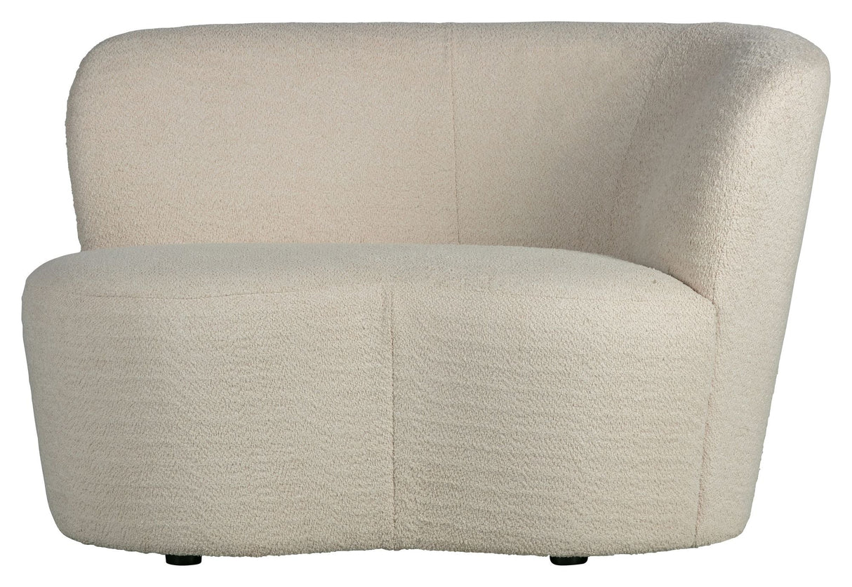 Woood Stone Lounge Soffa Right -Facing - Cream