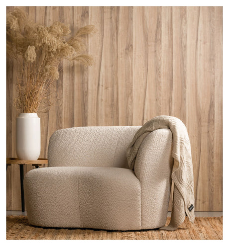 Woood Stone Lounge Soffa Right -Facing - Cream