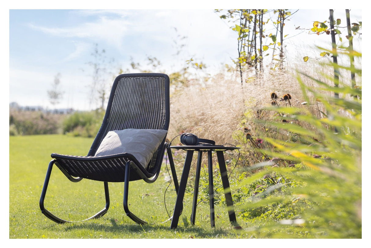 Tom Swing Chair utomhus, svart rotting/metall