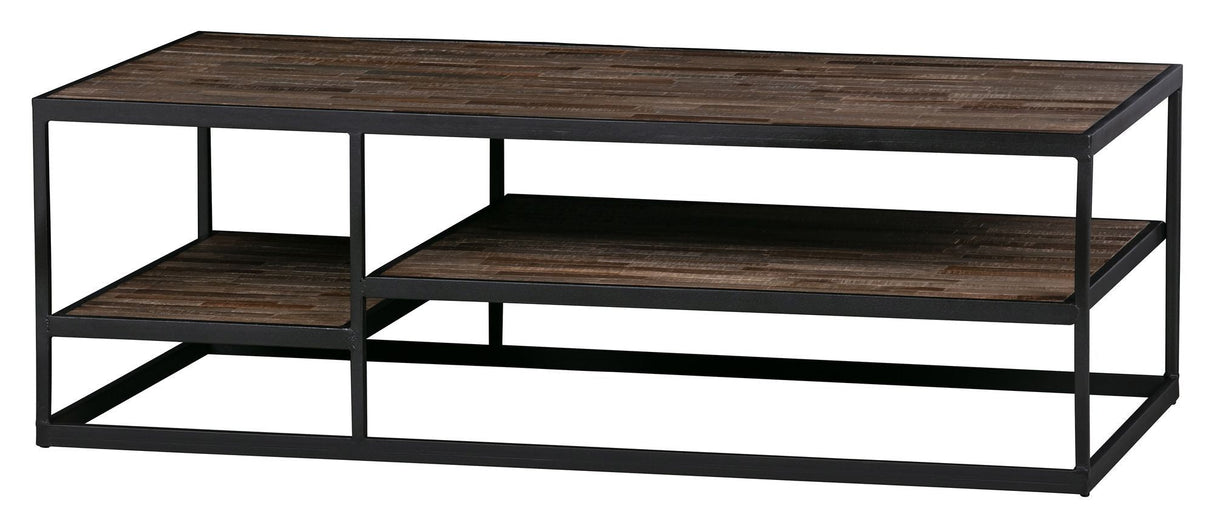 Woood Vic soffbord - Teak/metall, 120x60