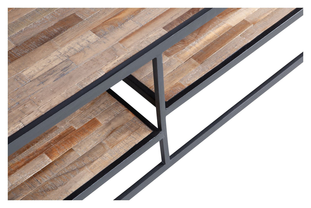 Woood Vic soffbord - Teak/metall, 120x60