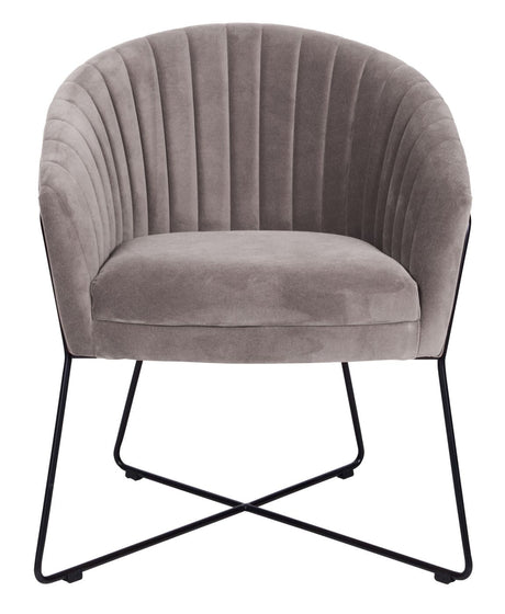 Zitta Lounge Chair - Grey w. black metal ram