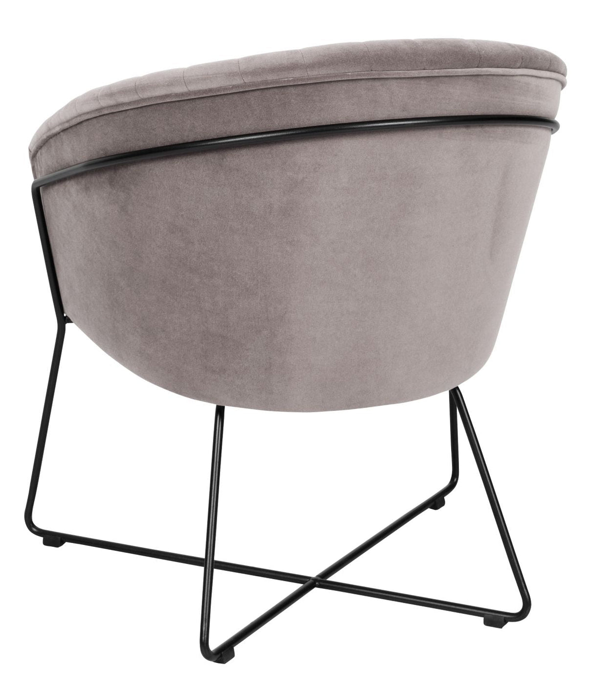 Zitta Lounge Chair - Grey w. black metal ram