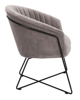 Zitta Lounge Chair - Grey w. black metal ram