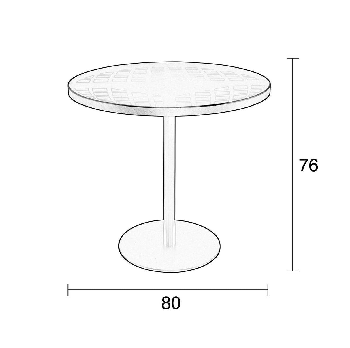 Zuiver Albert Bistro Tabell Ø80 - Svart/rökt