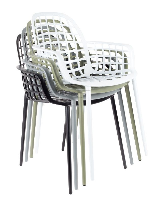 Zuiver Albert Kuip Garden Chair w/armstöd, grönt