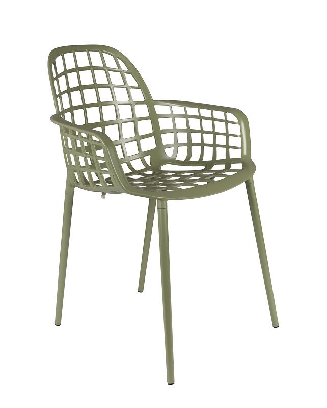 Zuiver Albert Kuip Garden Chair w/armstöd, grönt