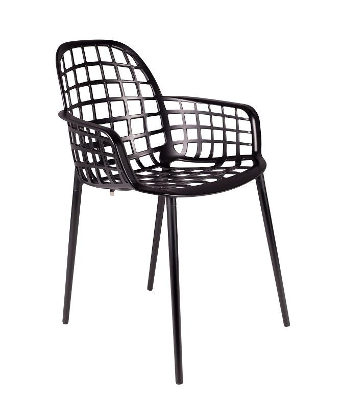 Zuiver Albert Kuip Garden Chair w/armstöd - Svart