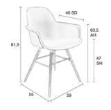 Zuiver Albert Kuip Dining Chair Armest - Grey