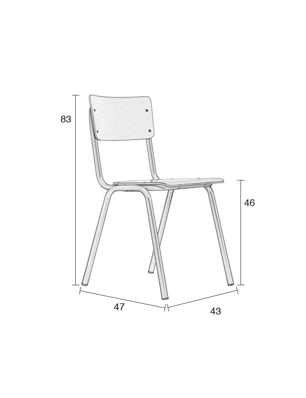 Zuiver tillbaka till skolmatsstol - Mat Beige