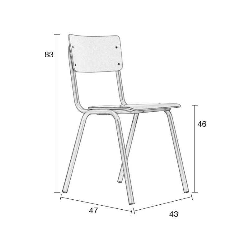 Zuiver tillbaka till skolan Stack Chair - Grey