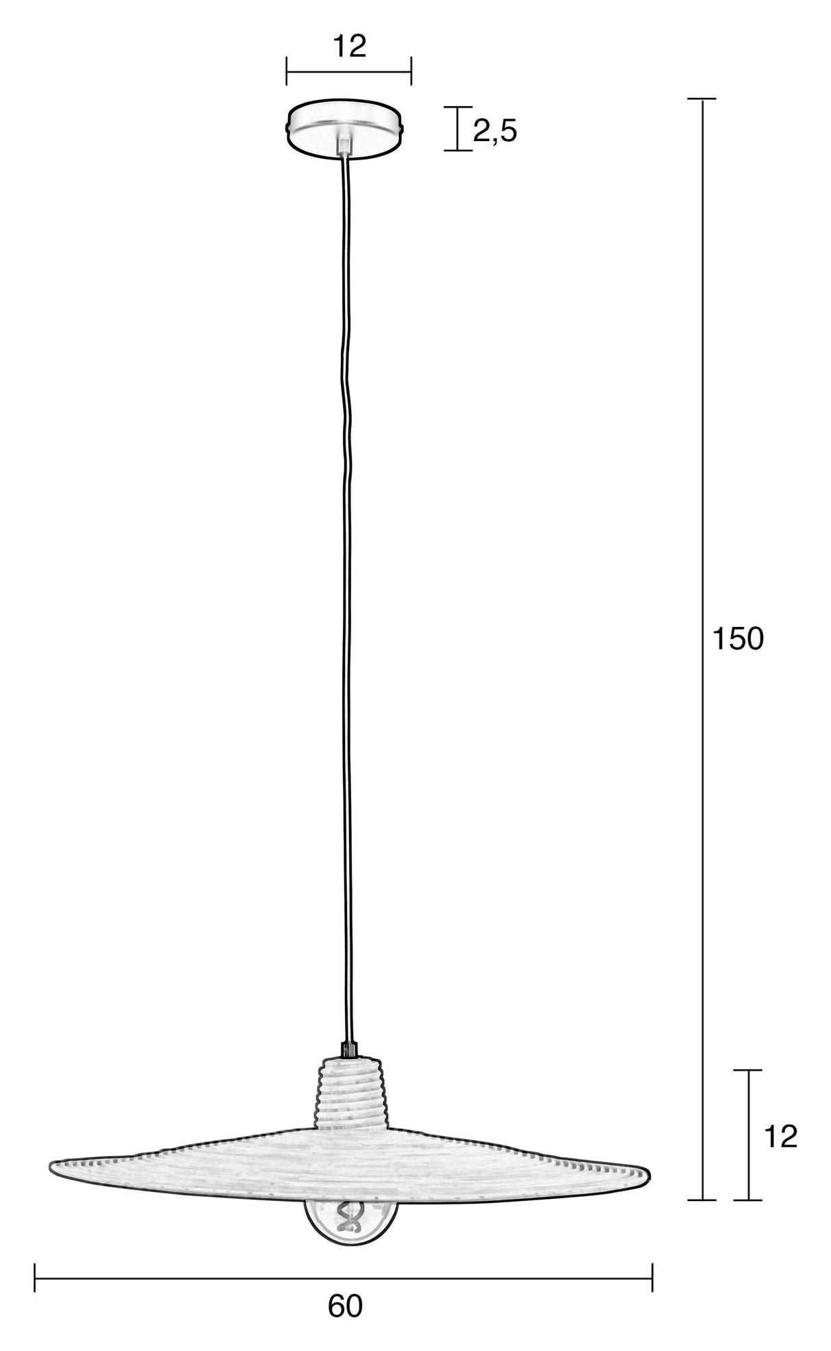 Balans Lampshade L - Svart