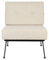 Bowie Lounge Chair, White Teddy