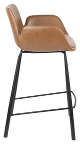 Zuiver Brit Bar Pall - Brown Leatherette, SH: 67,5 cm