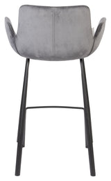 Zuiver Brit Bar Pall - Dark Grey Velor, SH: 67,5 cm