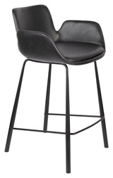 Zuiver Brit Bar Pall - Black Leatherette, SH: 67,5 cm