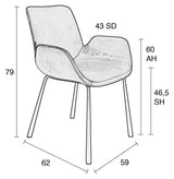 Zuiver Brit ll Dining Chair - Svart