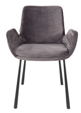 Zuiver Brit Dining Chair w/Armstests - Dark Grey