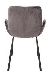 Zuiver Brit Dining Chair w/Armstests - Dark Grey