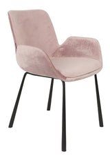 Zuiver Brit Dining Chair w/armstöd - rosa