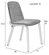 Clip Dining Chair - beige tyg