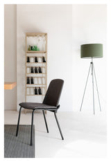 Clip Dining Chair - Svart/ grått tyg