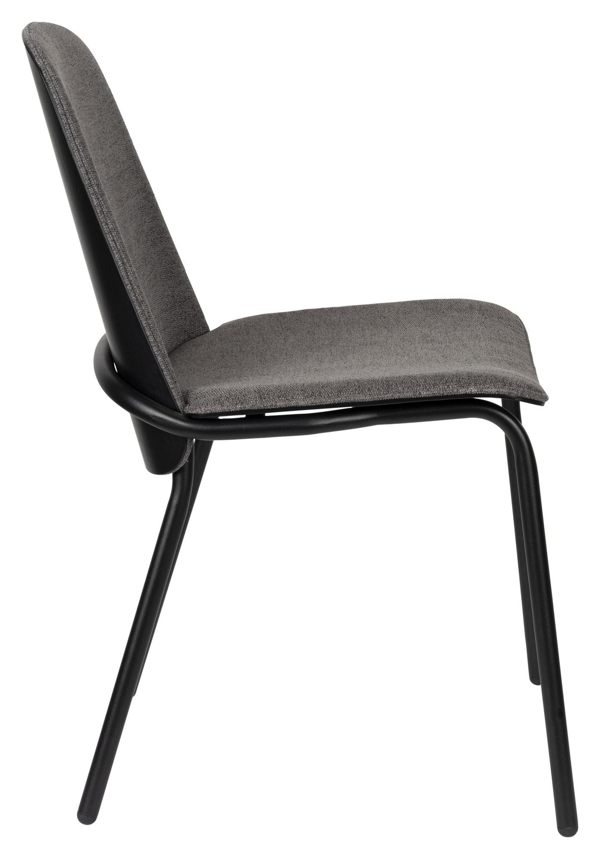 Clip Dining Chair - Svart/ grått tyg