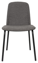 Clip Dining Chair - Svart/ grått tyg