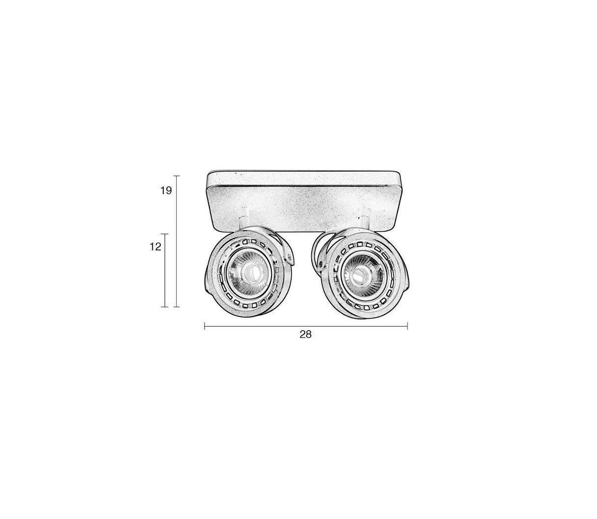 Zuiver Dice -2 DTW Spotlight - svart