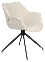 Doulton Lounge Chair w. Swivel Foot - Offwhite Bouclé