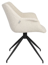 Doulton Lounge Chair w. Swivel Foot - Offwhite Bouclé