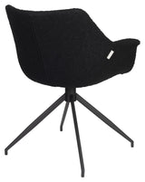 Doulton Lounge -stol med svängbar bas - Swivel Black Bouclé