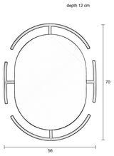 Emma Mirror, 56x70, svart ram