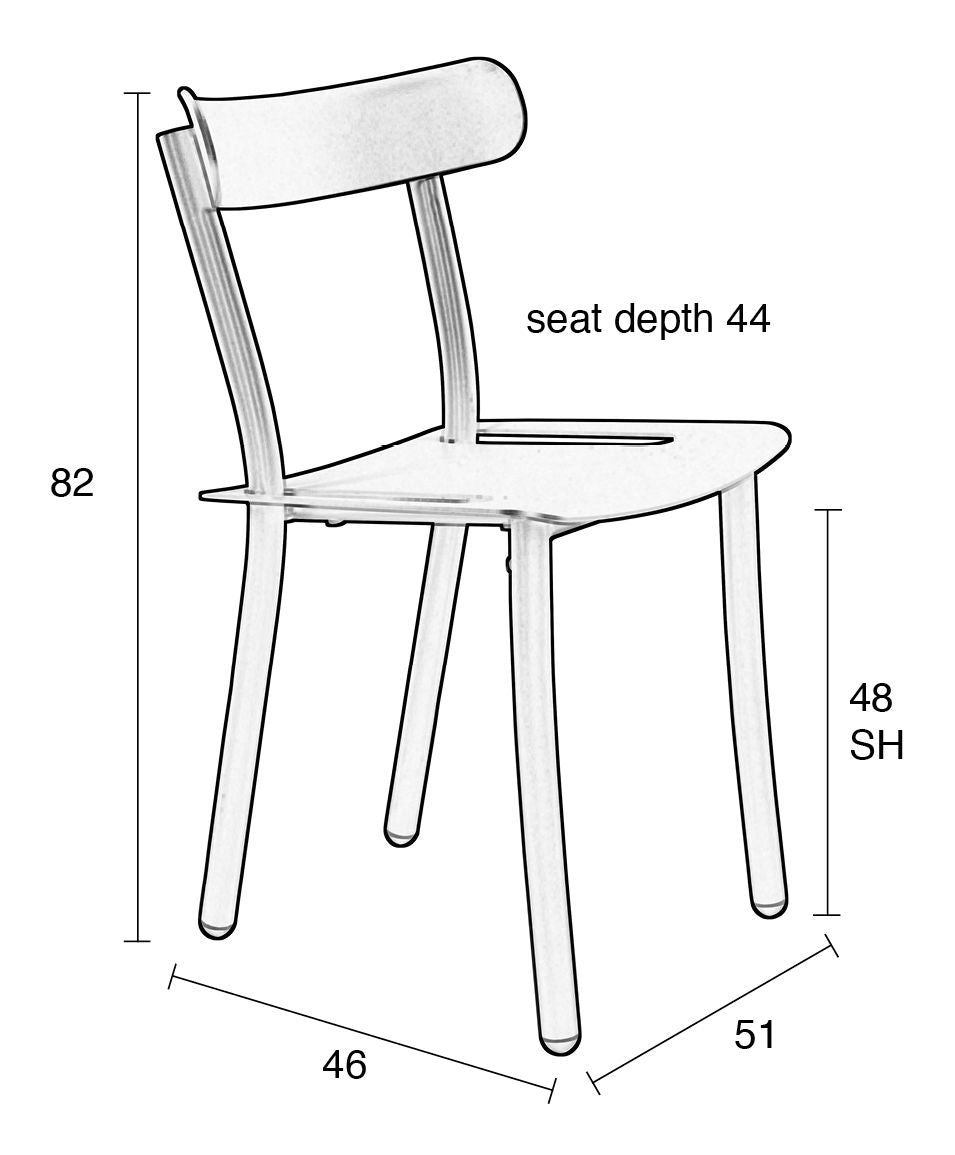 Zuiver Friday Garden Chair - Grey