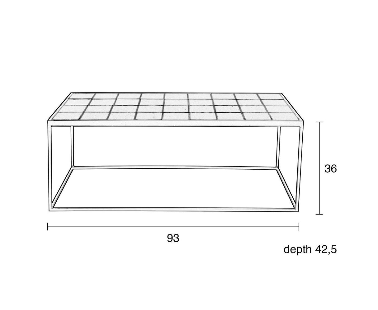 Zuiver Glazed Coffee Table 93x43 - Grönt