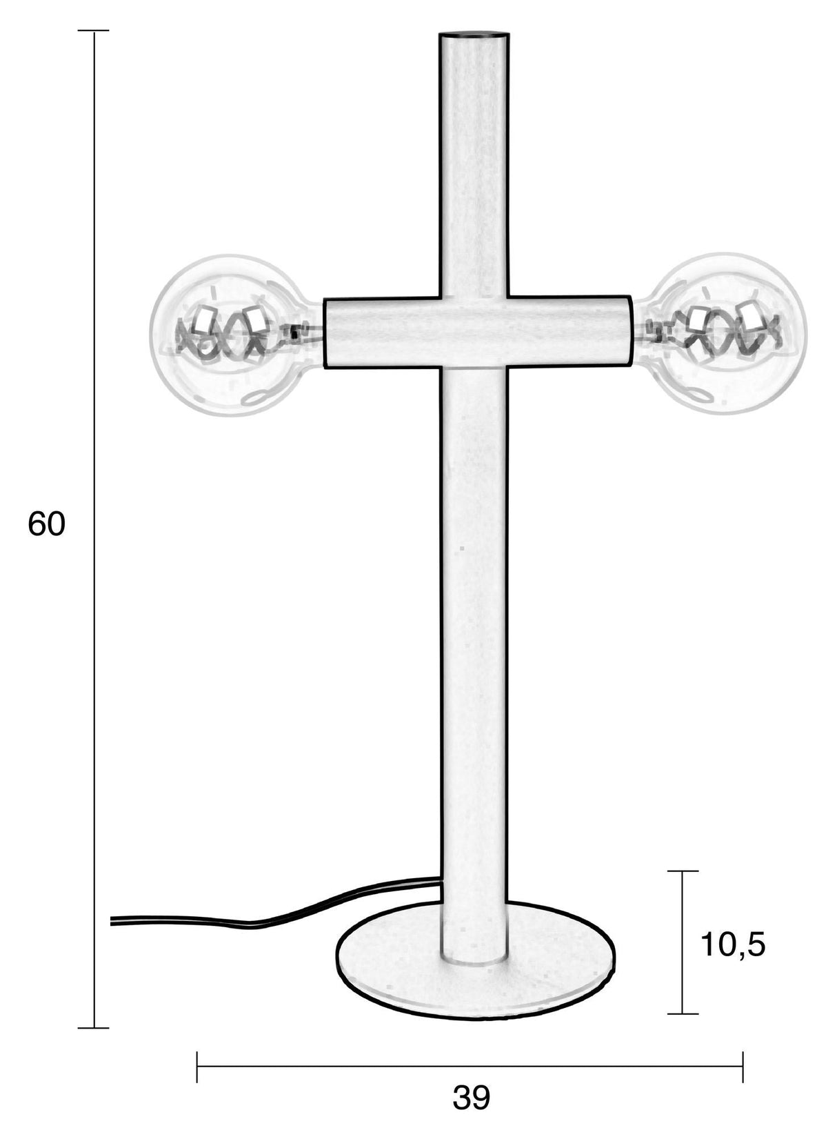 Zuiver Hawk bordslampa - svart