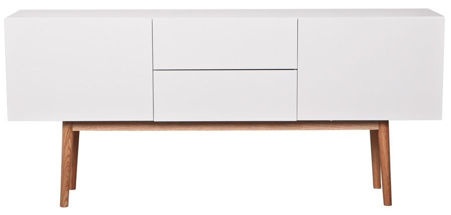 Zuiver High på Wood Sideboard - White - B: 160