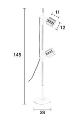 Zuiver Ivy Floor Lamp - vit/mässing