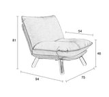 Zuiver Lazy Sack Lounge Chair - Light Grey