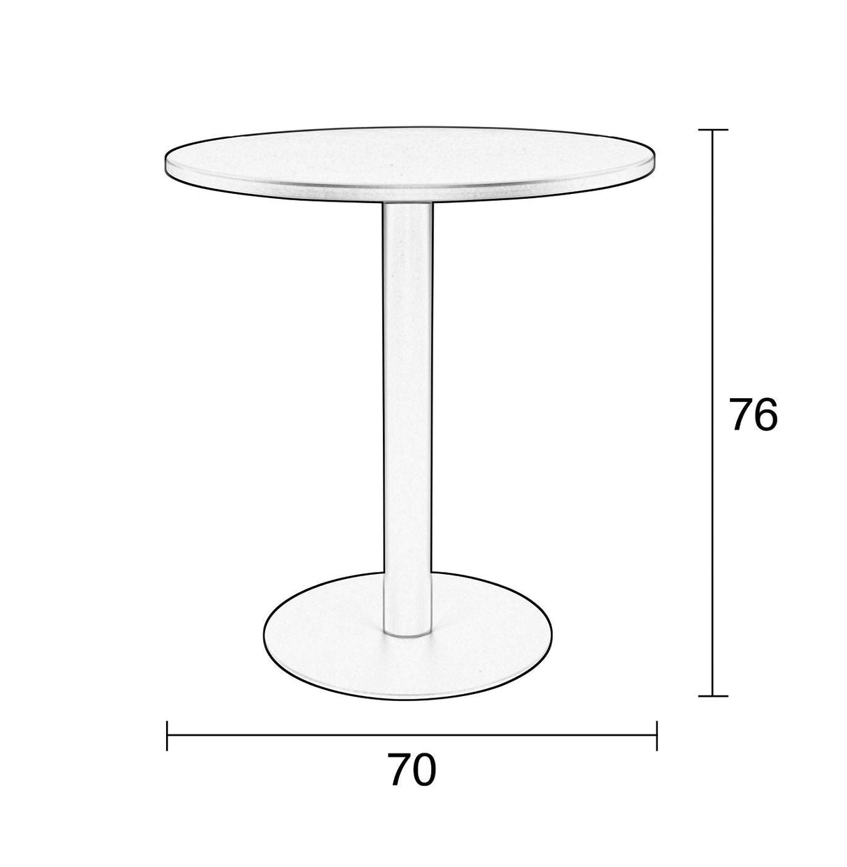 Zuiver Metsu Bistro Table Ø70 - Grönt