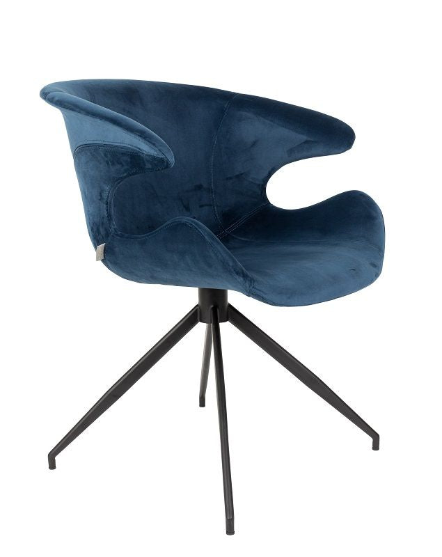 Zuiver Mia Dining Chair w/Armests - Blue