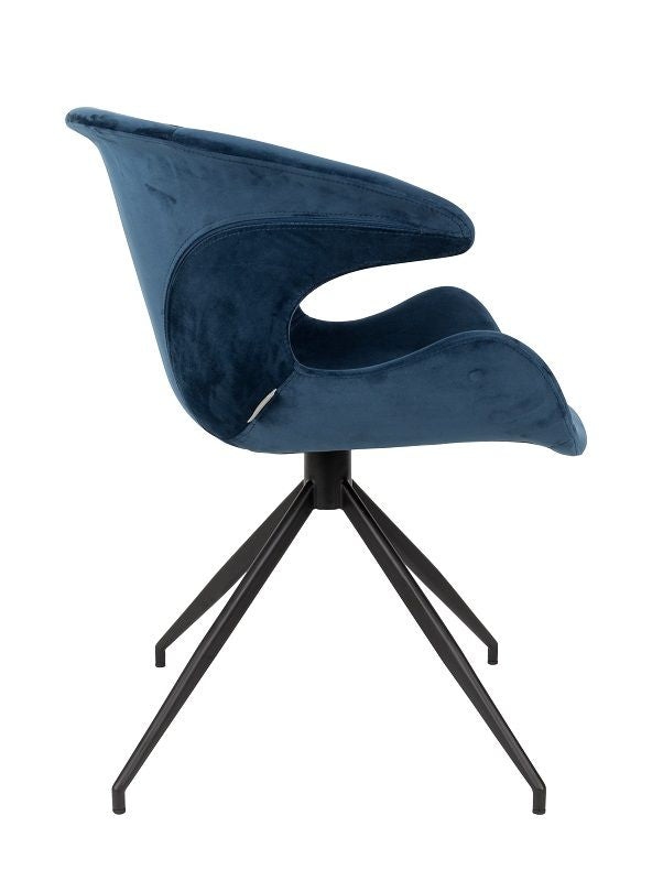 Zuiver Mia Dining Chair w/Armests - Blue