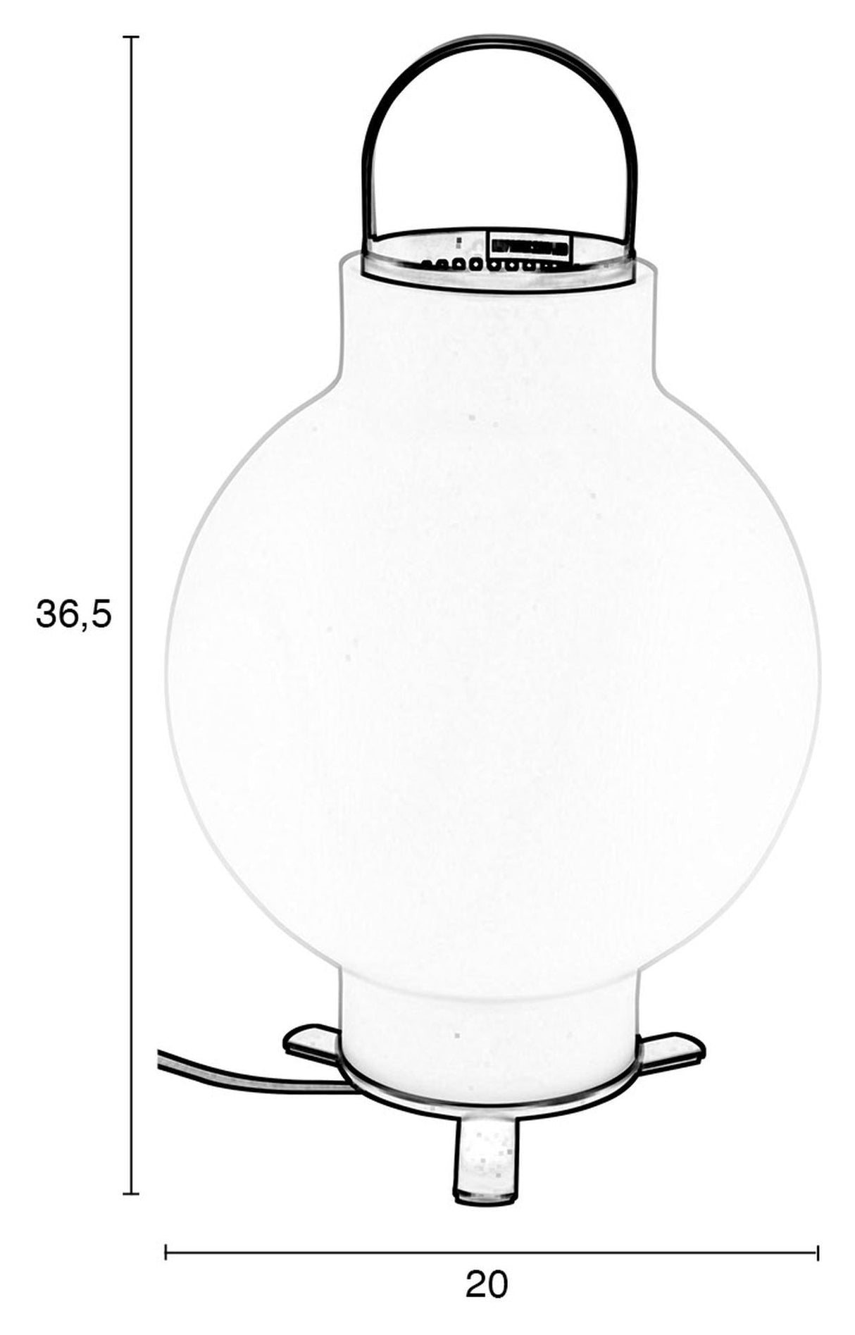 Zuiver nomad bordslampa frostat vitt glas