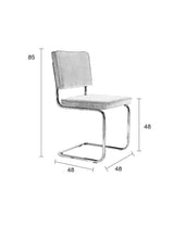 Zuiver Ridge Dining Chair - Cool Grey